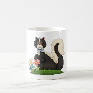 Mug Skunk Avec Fleurs