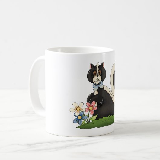 Mug Skunk Avec Fleurs (Devant gauche)