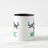 Mug Skydive - texte vert (Centre)