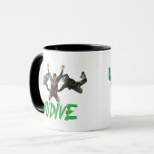 Mug Skydive - texte vert (Devant gauche)