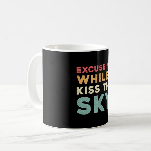 Mug Skydiver Excusez-Moi Pendant Que J'Embrasse Sky Vi (Devant gauche)