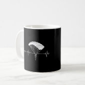 Mug Skydiving Heartbeat Skydiver Parachuting Lover (Devant gauche)