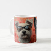 Mug Skye Terrier avec Roses de la Saint-Valentin (Devant gauche)