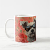 Mug Skye Terrier avec Roses de la Saint-Valentin (Gauche)
