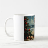 Mug Skye Terrier Chien Noël Plage Vintage (Gauche)