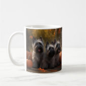Mug Skye Terrier Chiot Automne Citrouille délice (Gauche)