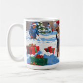 Mug Skye Terrier coule en neige avec le Casquette de N (Gauche)
