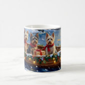 Mug Skye Terrier Noël Bateau Fêtes (Centre)