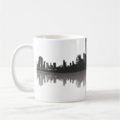 Mug Skyline Abstrait en noir et blanc (Gauche)