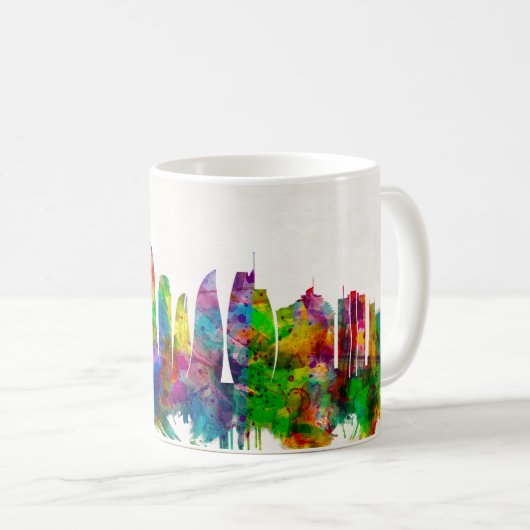 Mug Skyline Bakou Azerbaïdjan (Devant droit)