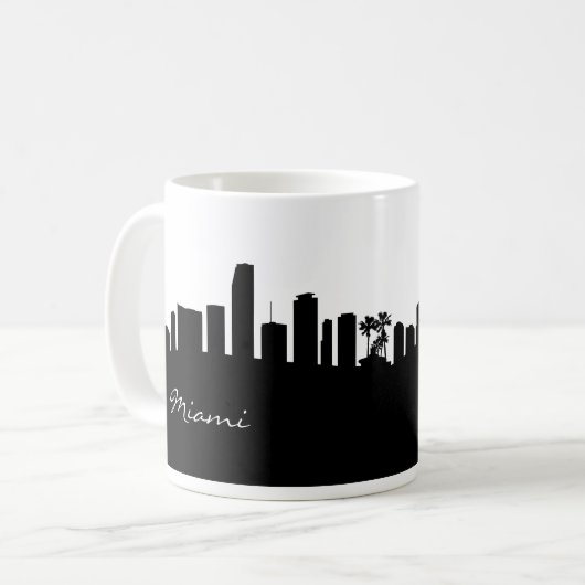 Mug Skyline Black and White Miami (Devant gauche)
