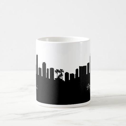 Mug Skyline Black and White Miami (Centre)
