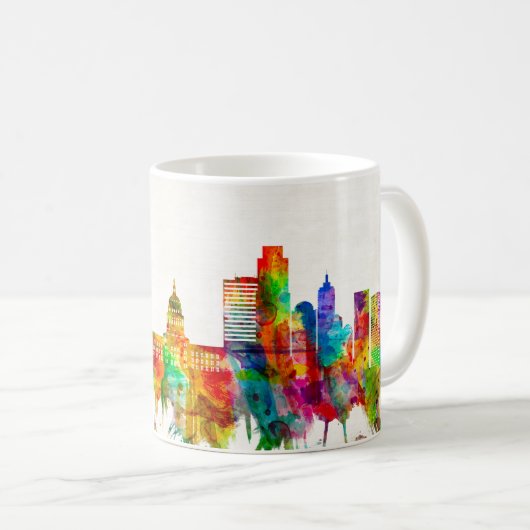 Mug Skyline d'Austin Texas (Devant droit)