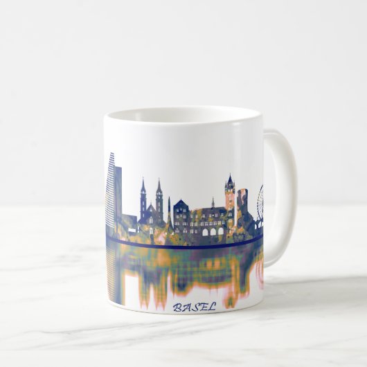 Mug Skyline de Bâle (Devant droit)