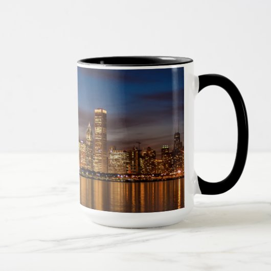 Mug Skyline De Chicago La Nuit (Droite)
