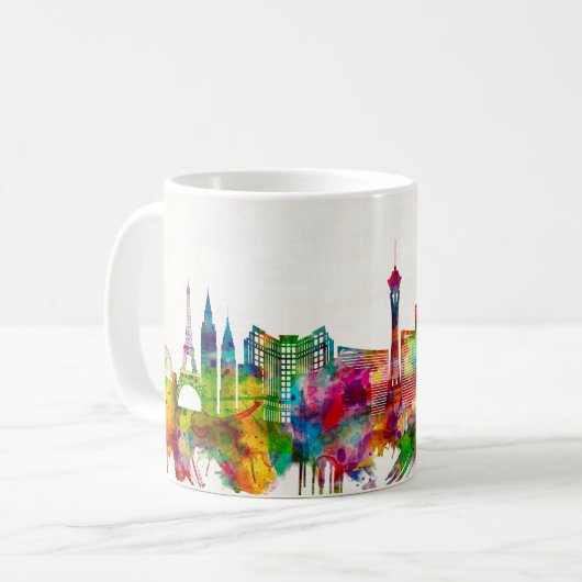 Mug Skyline de Las Vegas Nevada (Devant gauche)