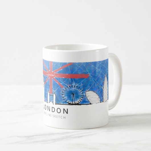 Mug Skyline de Londres (Devant droit)