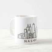 Mug Skyline de Nashville - Design urbain (Devant gauche)
