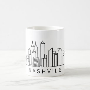 Mug Skyline de Nashville - Design urbain
