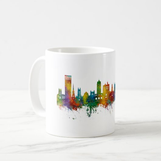 Mug Skyline de New Haven Connecticut (Devant gauche)