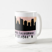 Mug Skyline de Sacramento CA City (Devant droit)