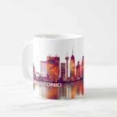 Mug Skyline de San Antonio Texas (Devant gauche)