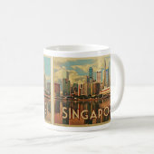 Mug Skyline de Singapour (Devant droit)