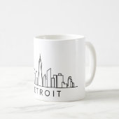 Mug Skyline Détroit - Design Cityscape (Devant droit)
