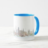 Mug Skyline du monde (Devant droit)