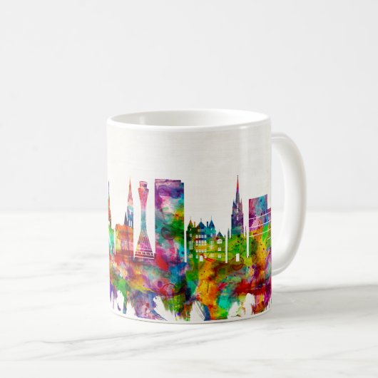 Mug Skyline écossais d'Édimbourg (Devant droit)