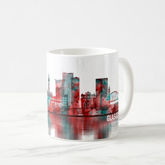 Mug Skyline écossaise de Glasgow (Devant droit)
