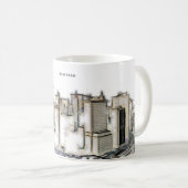 Mug Skyline Noir Et Blanc New York City Dessin (Devant droit)