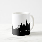 Mug Skyline San Francisco noir et blanc (Devant droit)