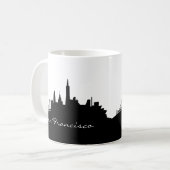 Mug Skyline San Francisco noir et blanc (Devant gauche)