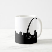 Mug Skyline St. Louis noir et blanc (Devant droit)