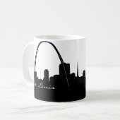 Mug Skyline St. Louis noir et blanc (Devant gauche)
