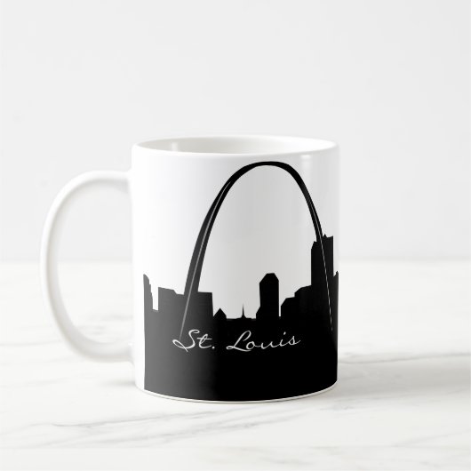Mug Skyline St. Louis noir et blanc (Gauche)