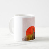 Mug Skyline urbain avec Red Sun Grunge Cityscape (Devant gauche)