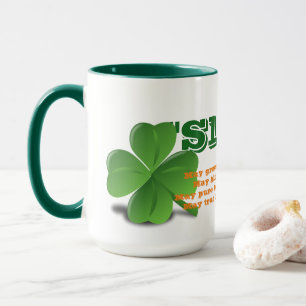 Mug Slainte irlandaise avec poème Saint Patrick's Day