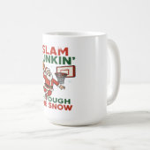 Mug Slam Dunkin Through The Snow- Christmas Basketball (Devant droit)