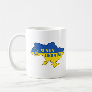 Mug Slava Ukraini С л а а в р У к  de  gloire à l'Ukra