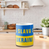 Mug Slava Ukraini bleu jaune tournesol Ukraine