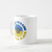 Mug Slava Ukraini Heroiam tournesol de slave drapeau U (Devant gauche)
