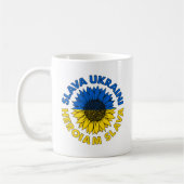 Mug Slava Ukraini Heroiam tournesol de slave drapeau U (Gauche)