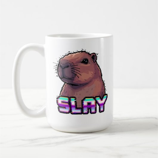 Mug Slay Capybara Funny Animal Meme (Gauche)