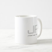 Mug Sleek Modern Simple Template Custom Name Monogram (Devant droit)