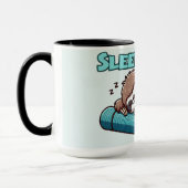 Mug Sleepaholic - Sleeping Sloth sur tapis de Yoga (Gauche)