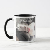 Mug Sleeping Dog Photo Get Well Soon Green and Black   (Gauche)