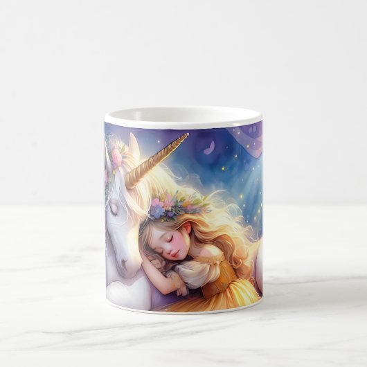 Mug Sleeping Girl Unicorn Dreamscape (Centre)