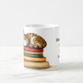 Mug Sleepy Cat Napping On Coffee Funny Personalized (Centre)